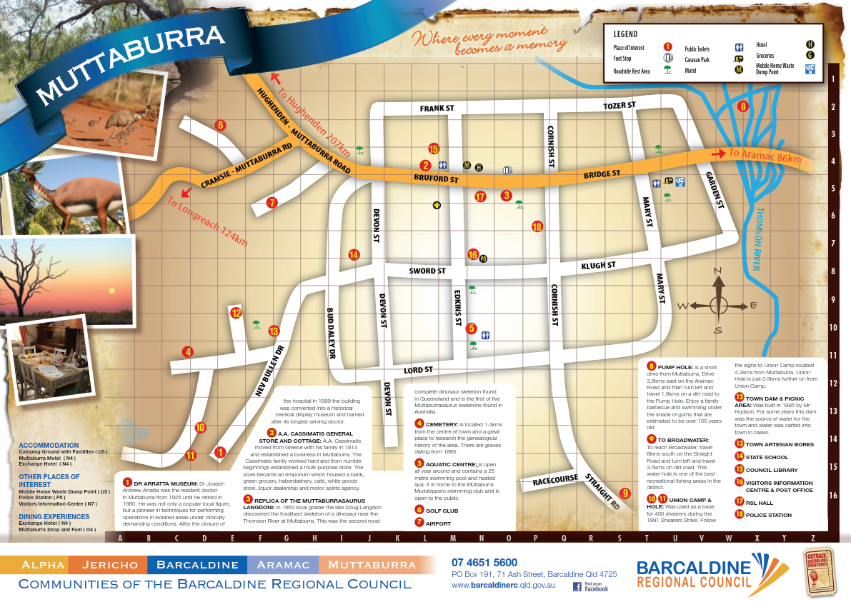 Muttaburra Town Map